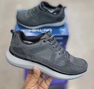 Gray Skechers Quantum Flex Relax Fit Go Walker Sneakers
