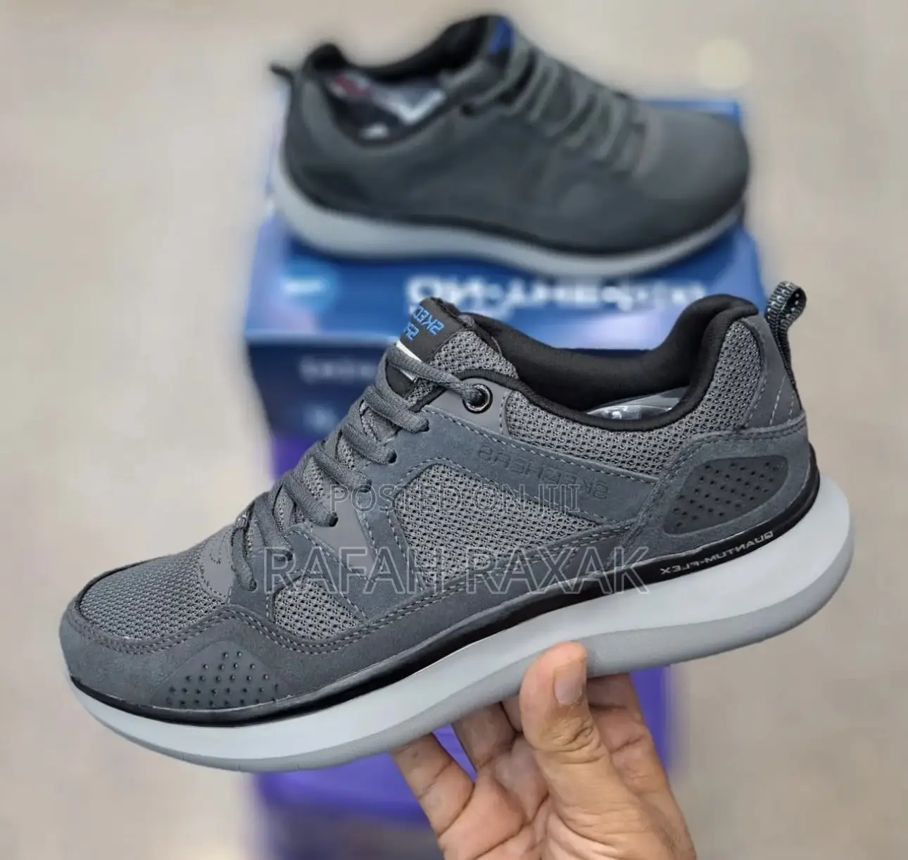 Gray Skechers Quantum Flex Relax Fit Go Walker Sneakers