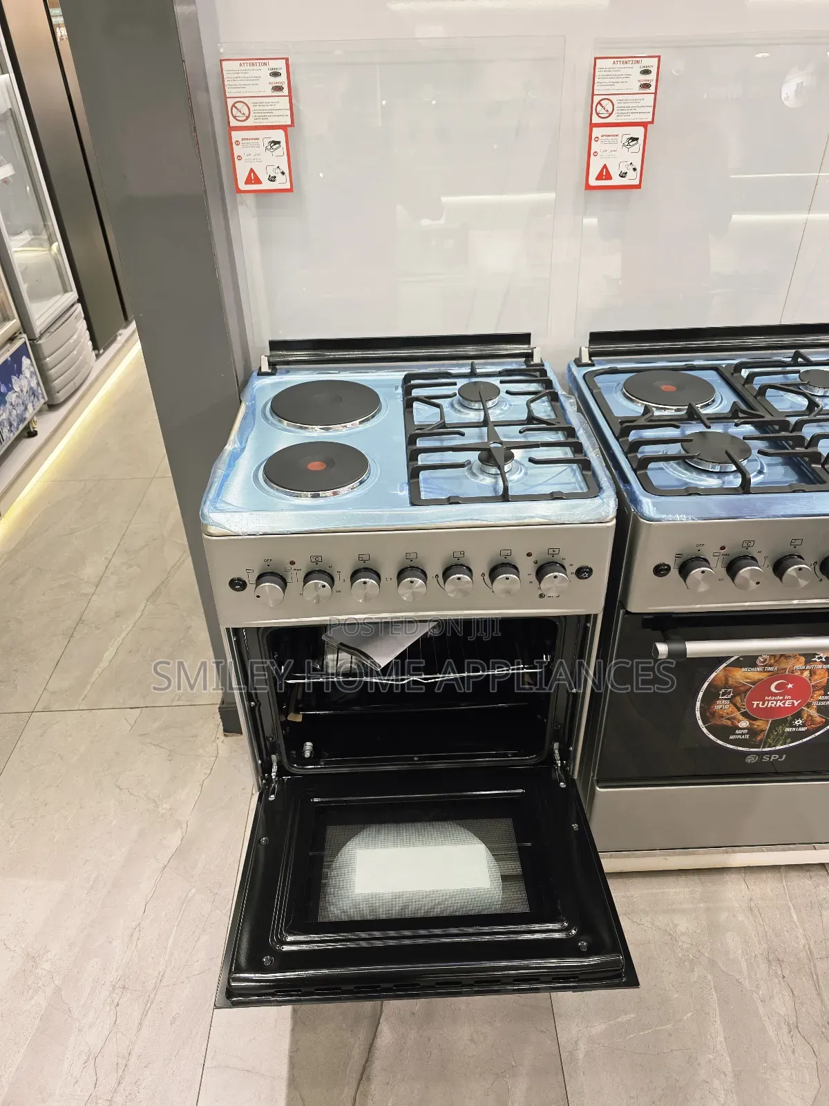 Brand New SPJ Gas Cooker 60cm With an Electric Oven (2+2)
