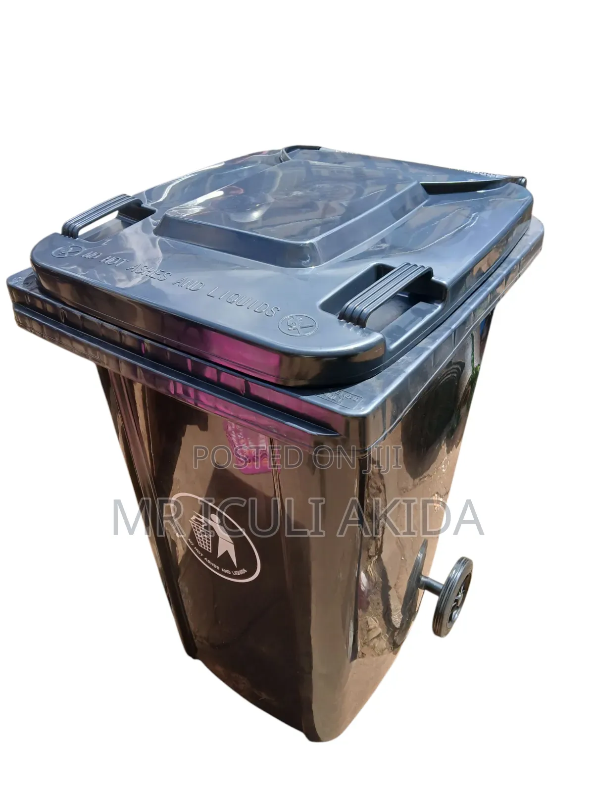 240litres Black Plastic Garbage Bins Dustbin for Home,Hotels