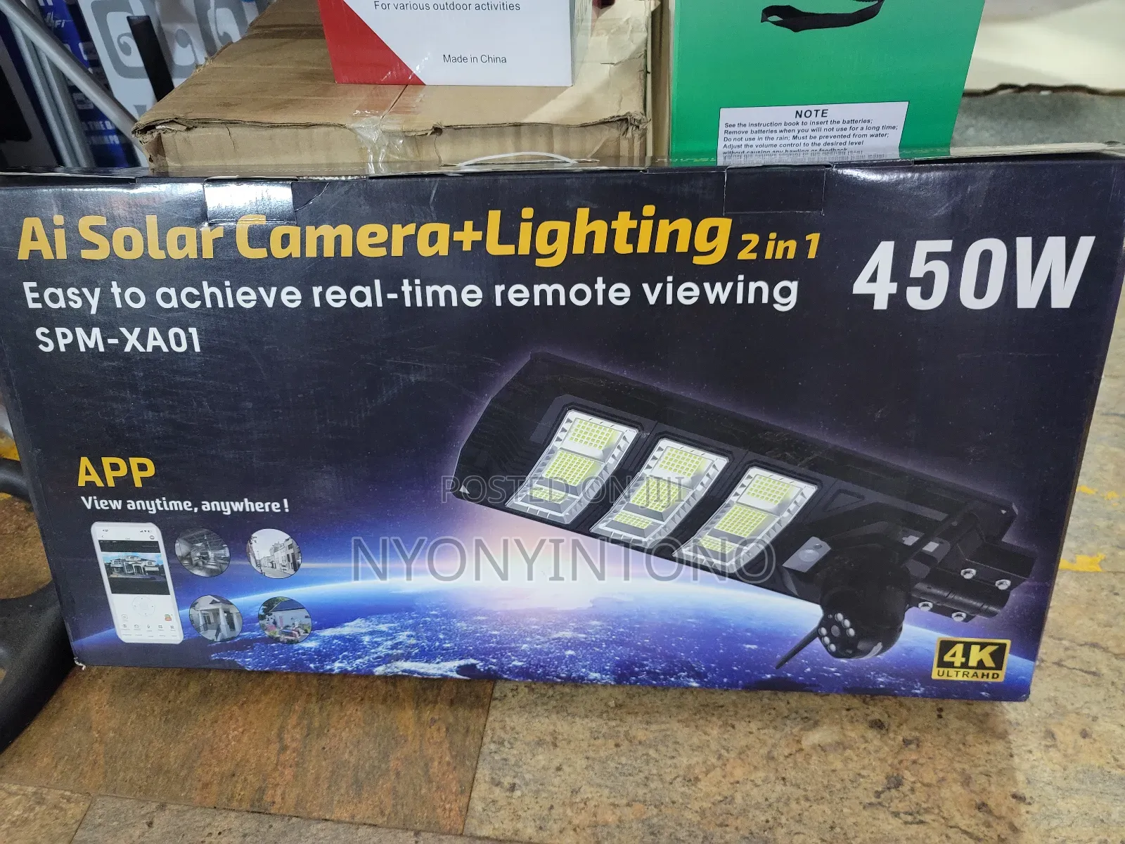 450w 2 in 1solar Sucurity Light With Ai Wireless Camera