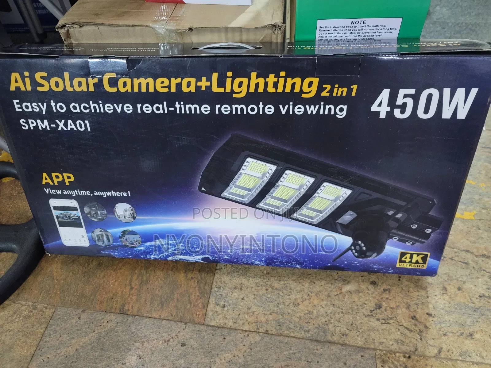 450w 2 in 1solar Sucurity Light With Ai Wireless Camera