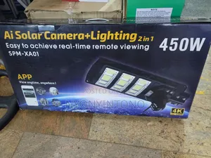 450w 2 in 1solar Sucurity Light With Ai Wireless Camera