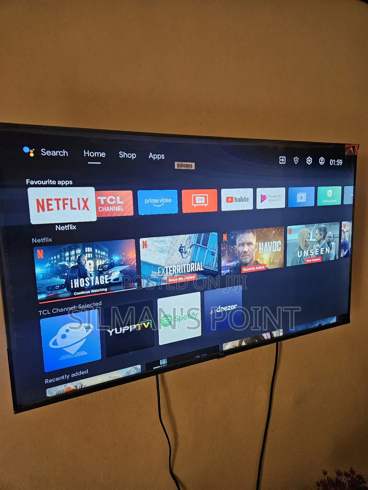 Frameless TCL 43" Smart Android Tv With Bluetooth