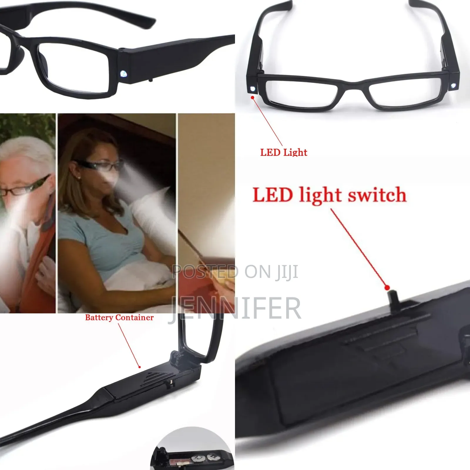 Bright Led Readers Nighttime Reading Glasses With Lights
