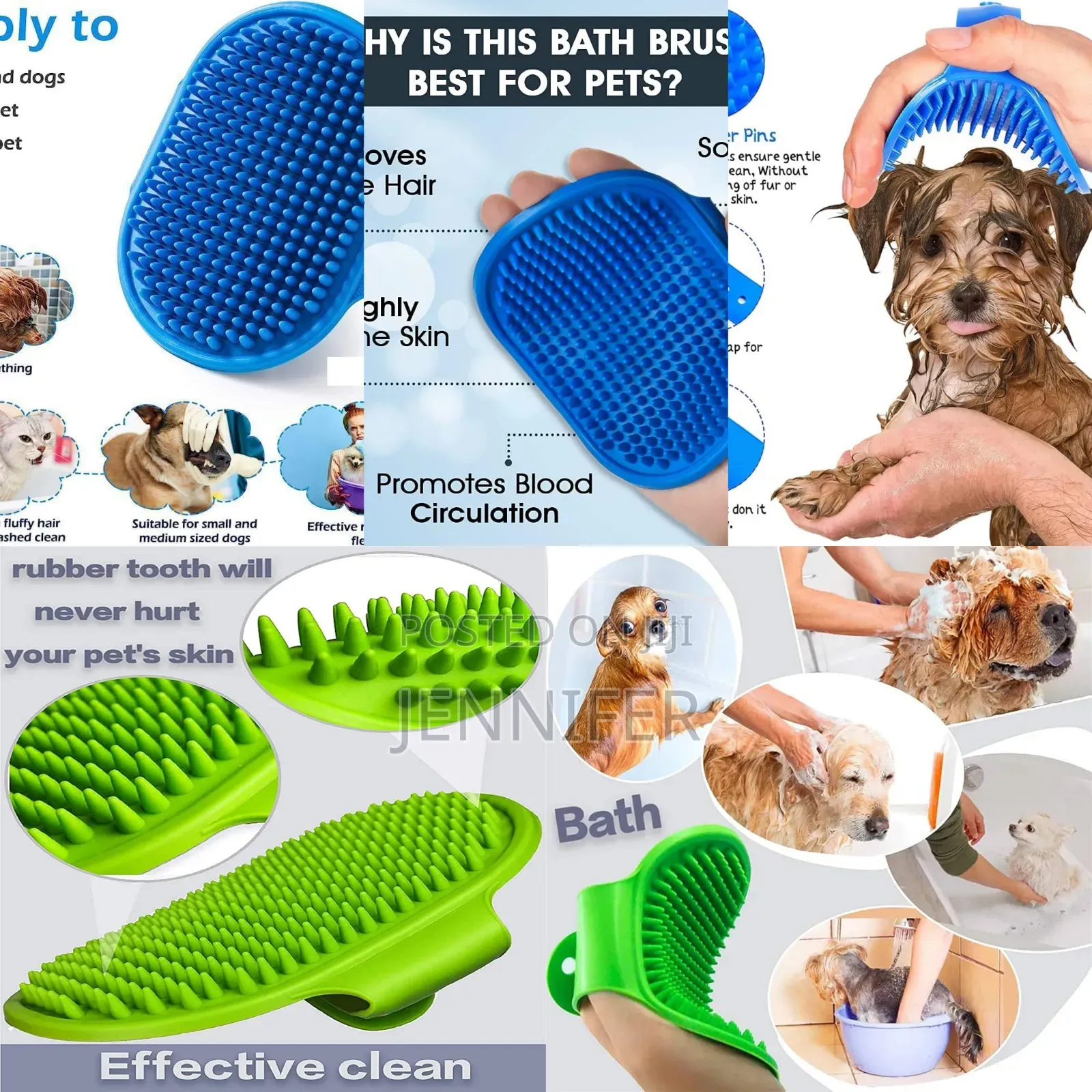 Dog Bath Brush, Pet Bath Comb Brush Soothing Massager