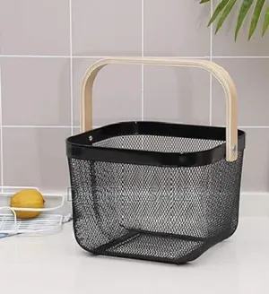 Classic Mesh Fruit Baskets-Black
