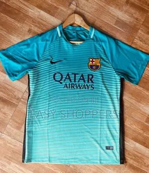 Turquoise Fc Barcelona Third Kit Jersey 2016-2017 Season