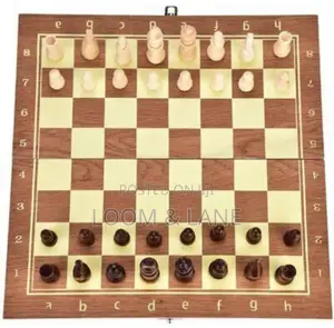 Foldable 3 in 1 Wooden Chess Board Set
