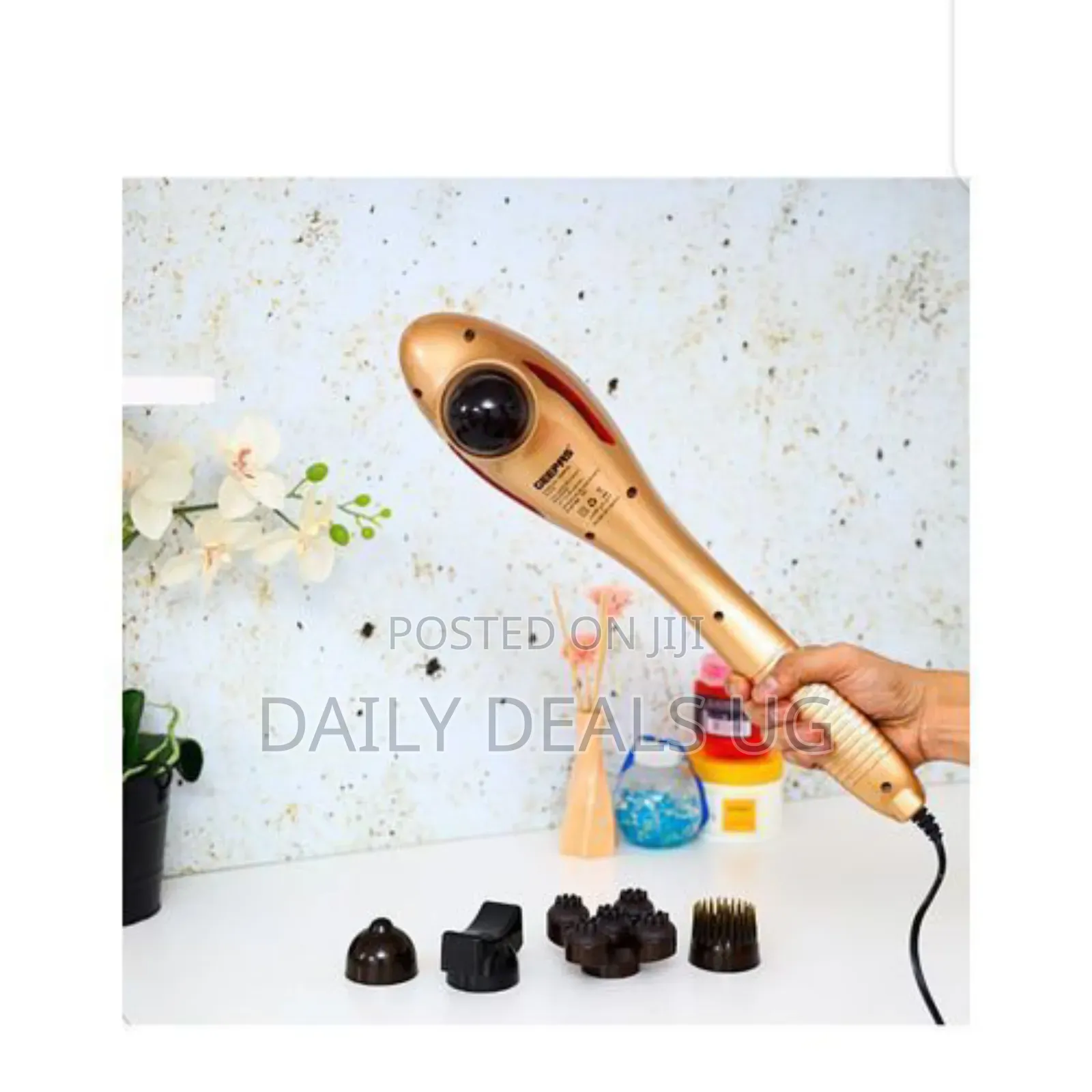 Geepas Electric Body Massager Machine - Gold/Black