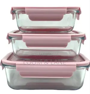 Borosilicate Glass Container Food Storage Jars( 3pcs)