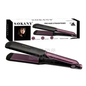 Sokany Hair Straightening Iron With Curling Function - Black