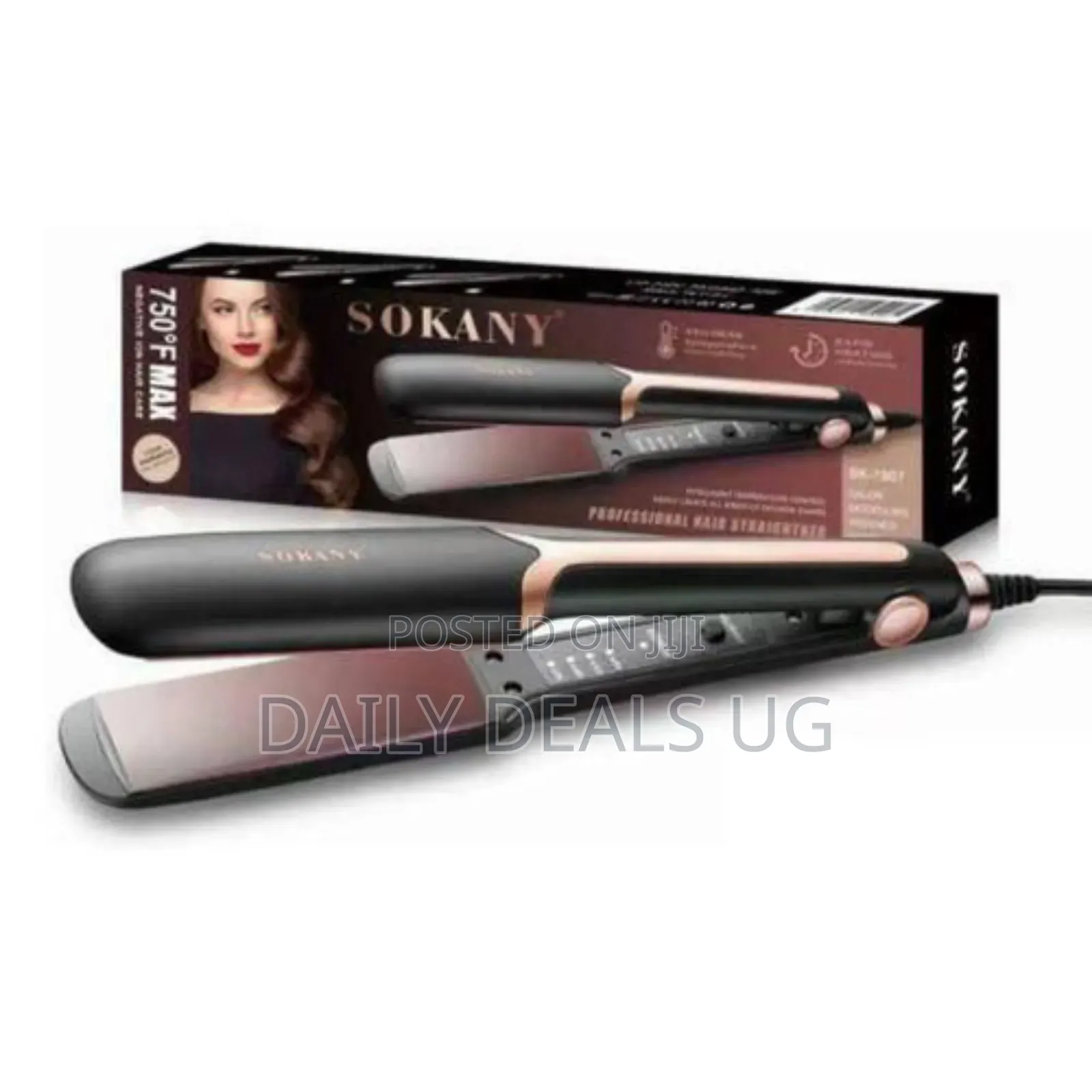 Sokany Professional Hair Straightening Iron-Black