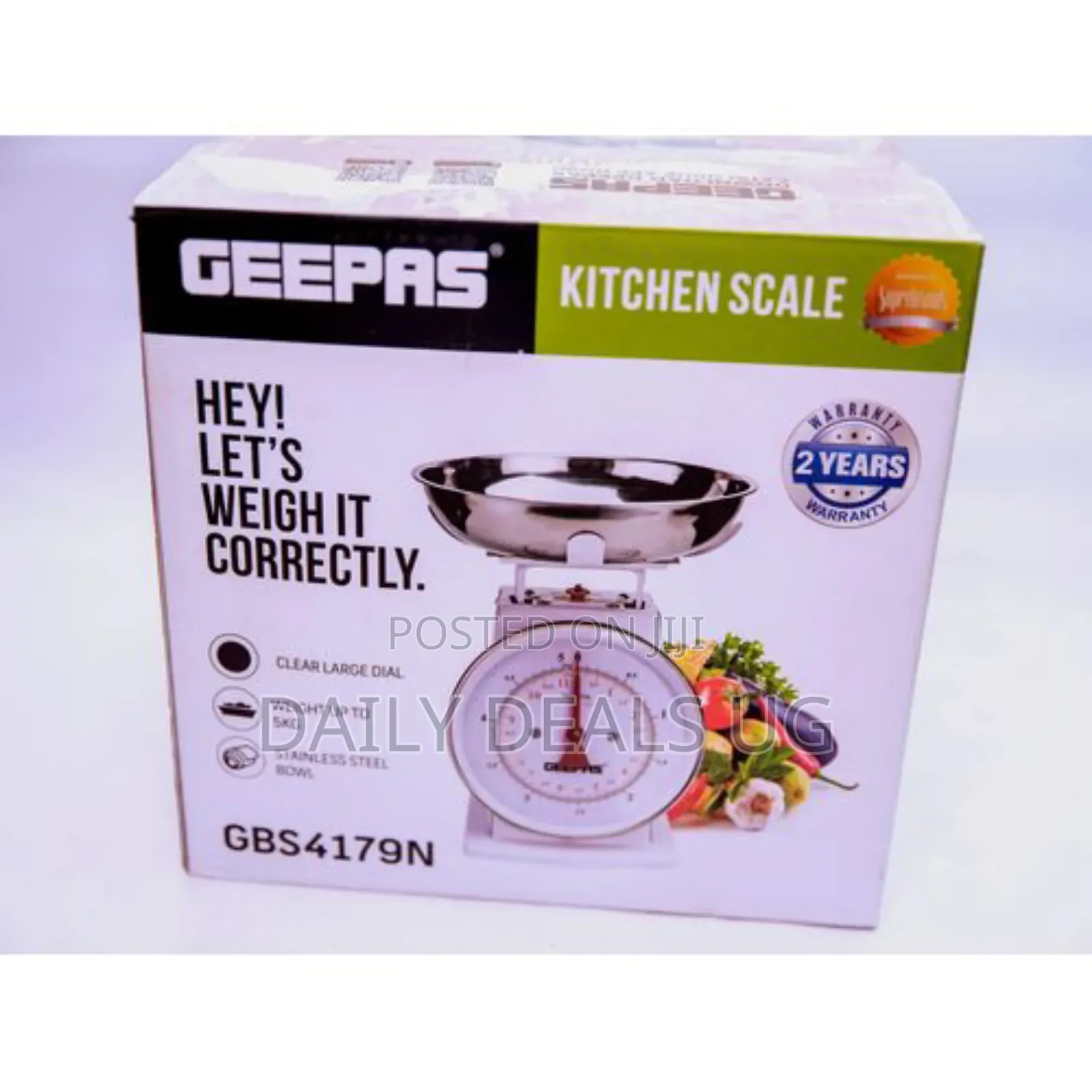 Geepas Mechanical Kitchen Weighing Scale-Silver