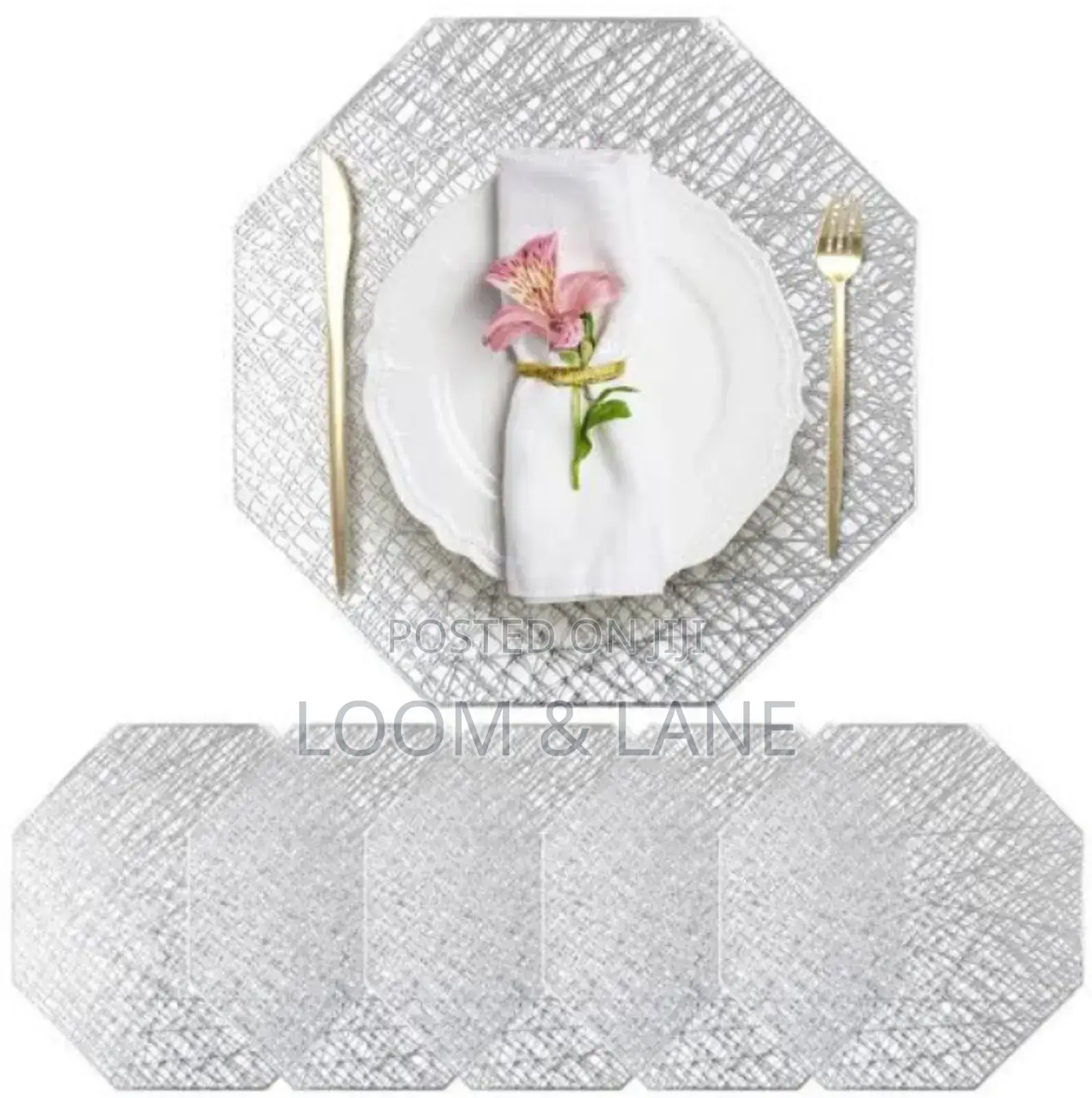 6pcs Golden Dinning Table Mats