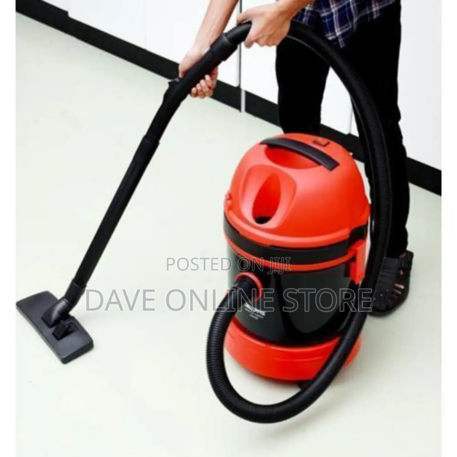 Geepas Dry Wet Vacuum Cleaner With Dust Bag - Red