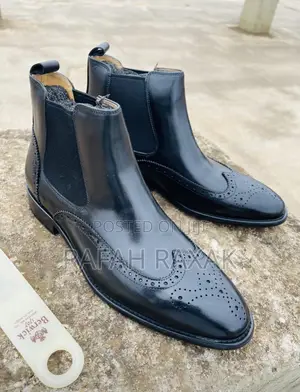 Original Men’S Black Aldo Oxford Leather Chelsea Boots