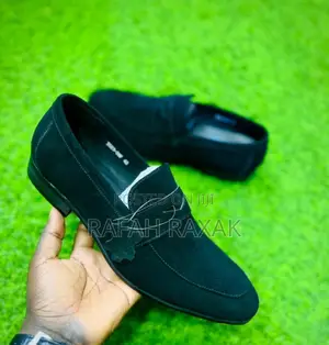 Men’S Formal Franco Banetti Black Suede Loafers