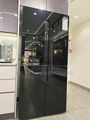 SPJ 559ltrs Black Glass No Frost Four Doors Refrigerator