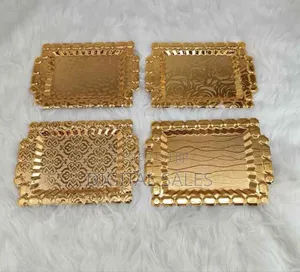 Golden Serving Tray 1pc