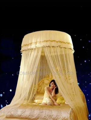 Round Mosquito Net Cream Six by Six
