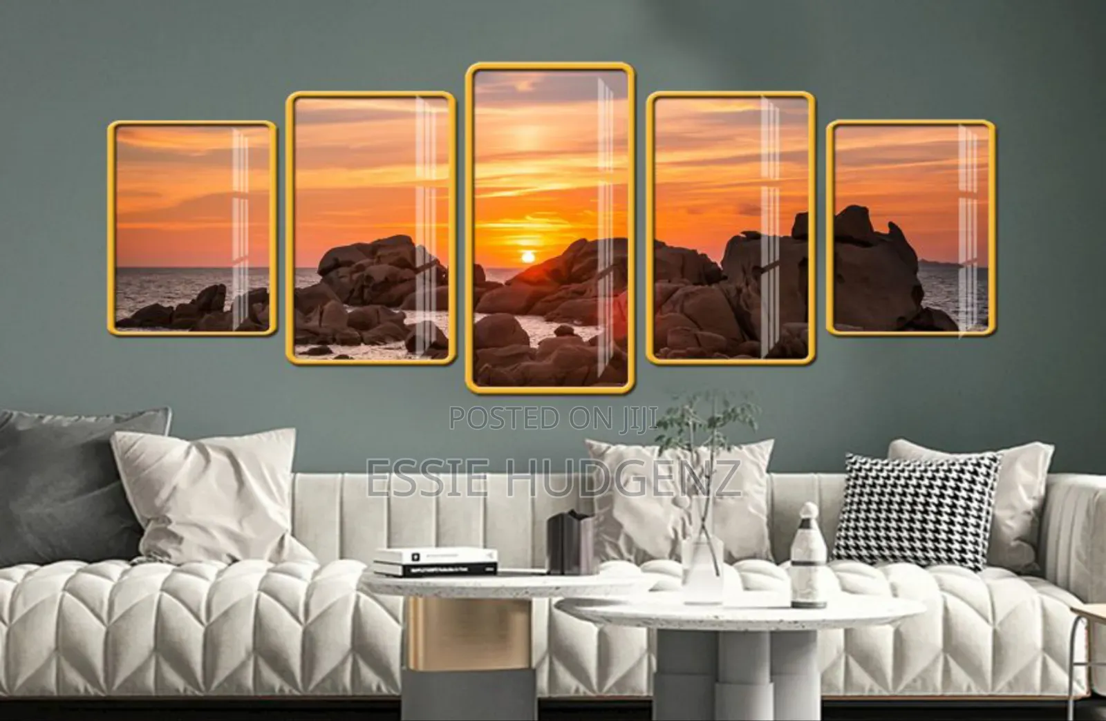 5piece Wall Art Flame
