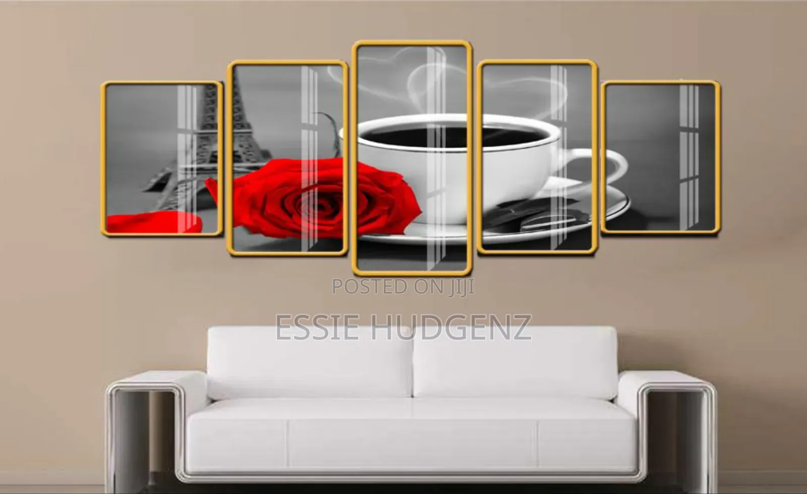 5piece Wall Art Flame