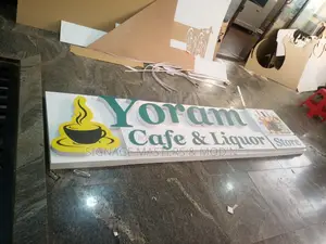 3d Cafe and Liquor Store Signage