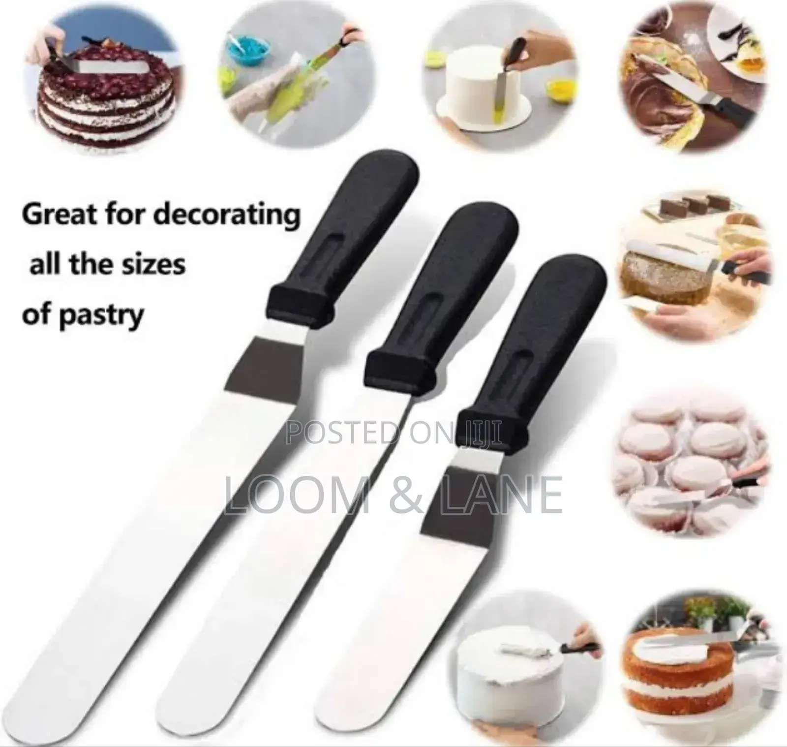 3 Sizes Professional Cake Frosting Scraper
