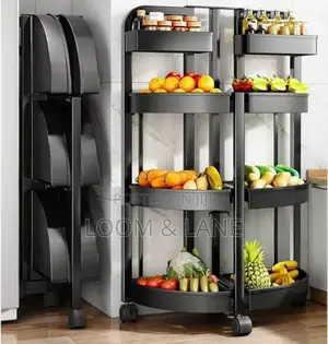 New Inbox 4 Tier Rolling Kitchen Storage Rack