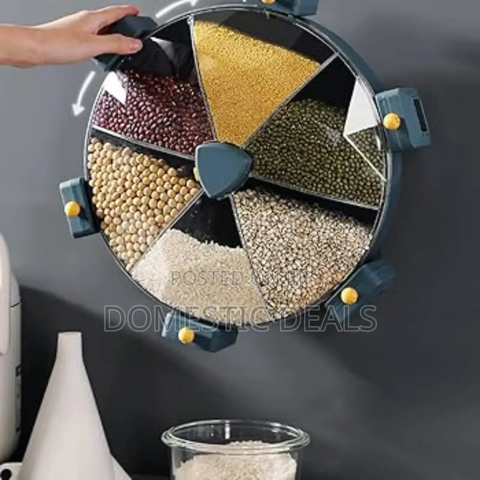 6 Rotary Grid Dry Food Dispenser