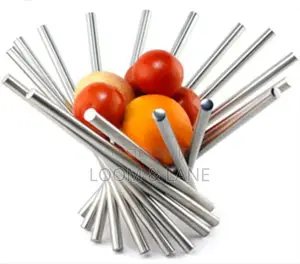 Large Round Stainless Steel Fruit Stand