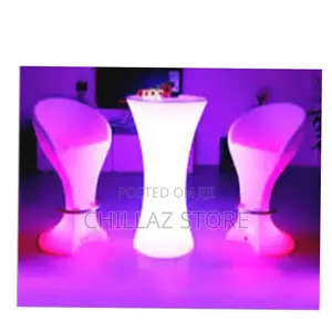 Led Light Table With 2 Chairs.