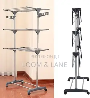 4-Tier Walk in Closet Foldable Clothes Rack