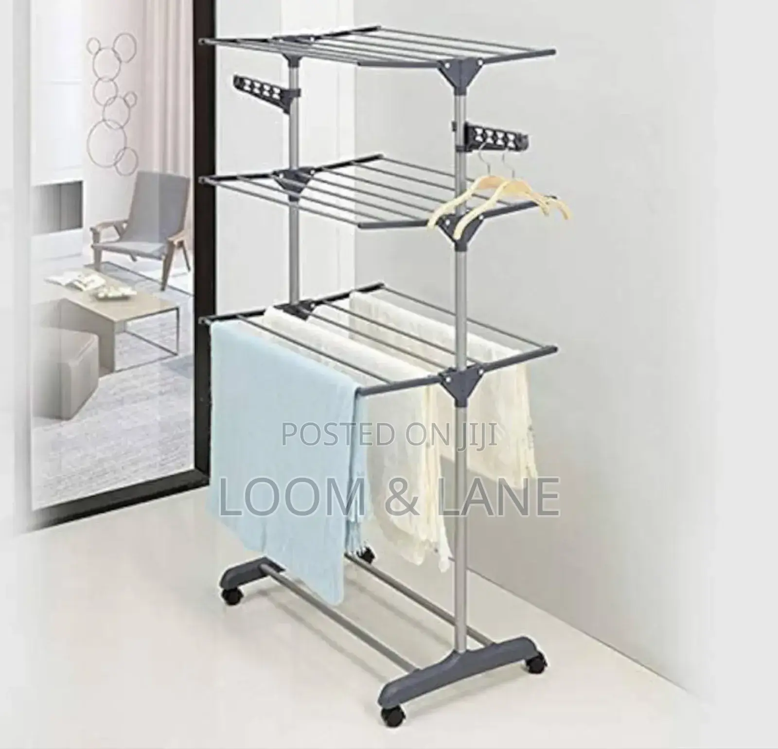 4-Tier Walk in Closet Foldable Clothes Rack