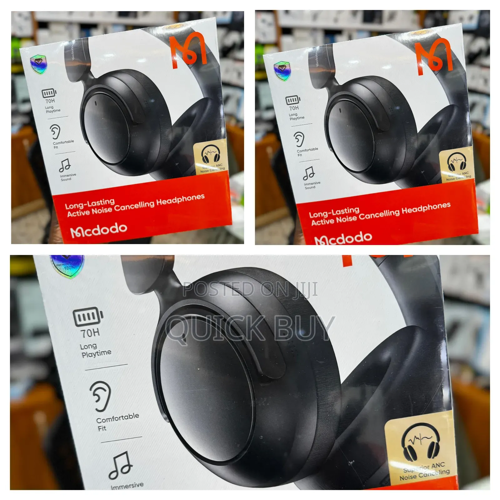 McDodo 140 Active Noise Cancelling Headphones Anc 70hrs