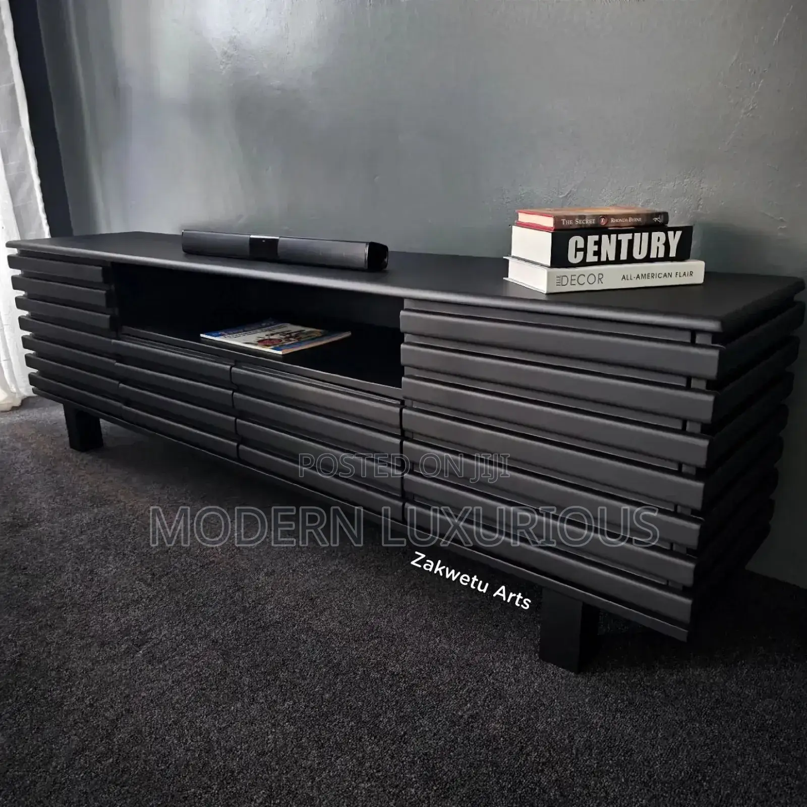 Black Tv Stand: The Ultimate /Space Saver/ Whatspp Number /