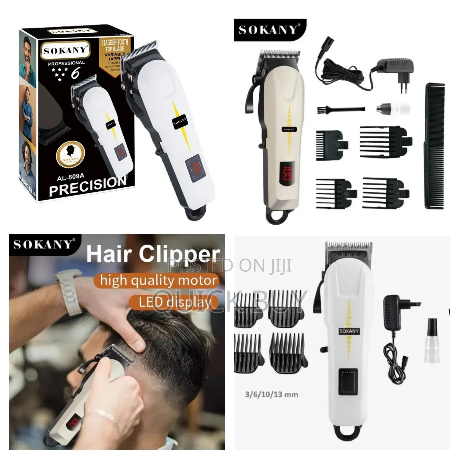 Sokany Rechargeable Professional Clipper With Accessor