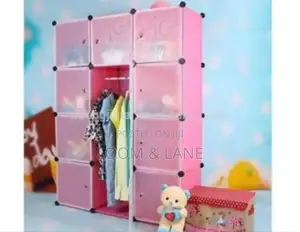 3 Columns Frosted Plastic Storage Cabinet