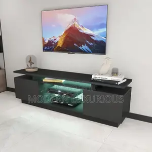 Black Tv Stand to Compliment/ and Tv Stand/ Black Modern/