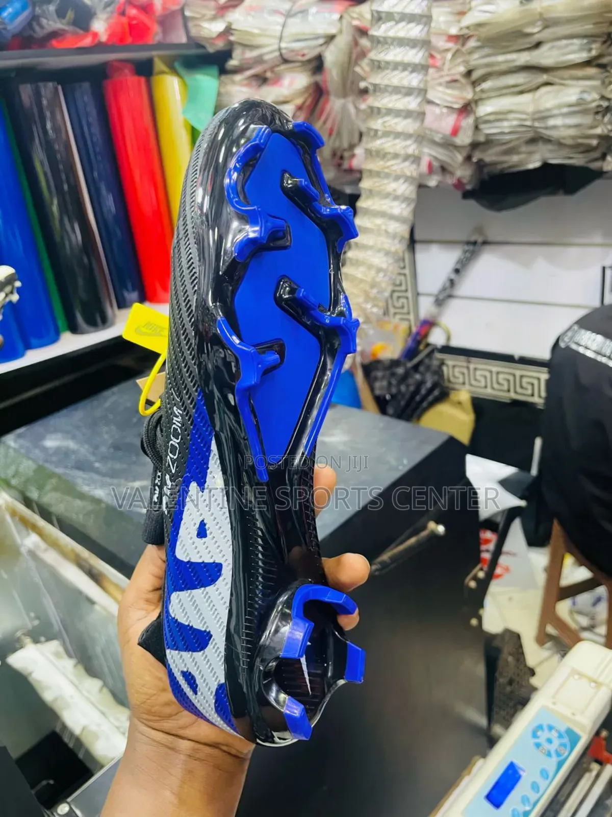 Blue Colors With Black Boots Original