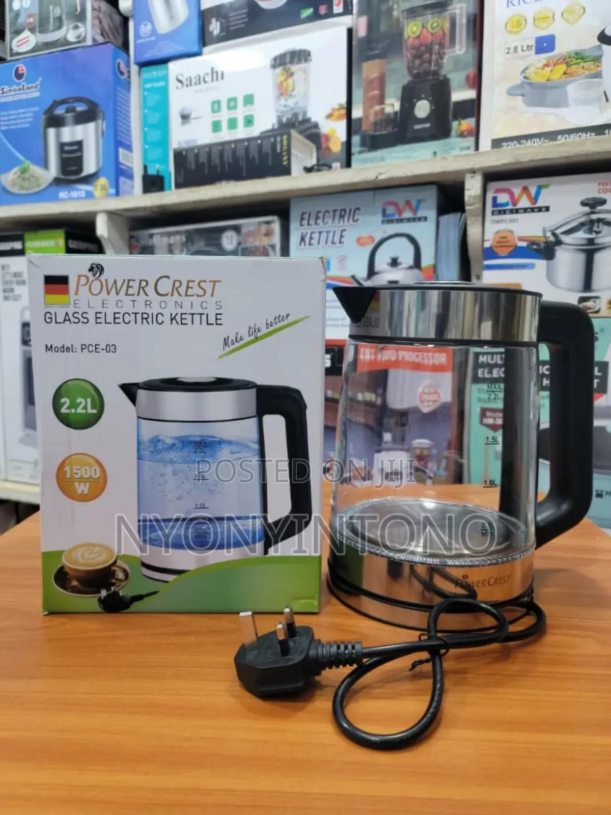 Power Crest 2.2litres Automatic Glass Kettle