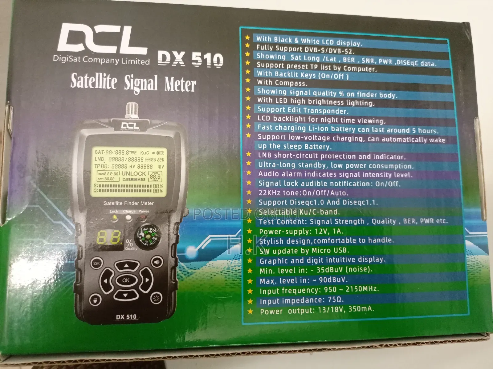 DCL Digisat Dx510 Satellite Signal Meter
