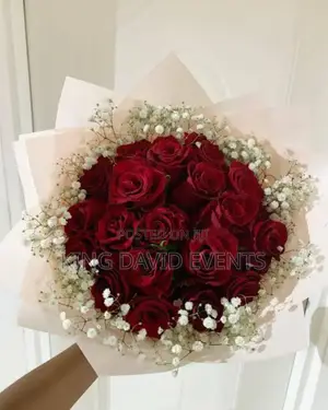 Natural Red Roses Flower Bouquet