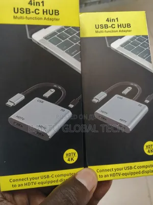 4 in 1 Type C Hub With 2 Hdmi Ports