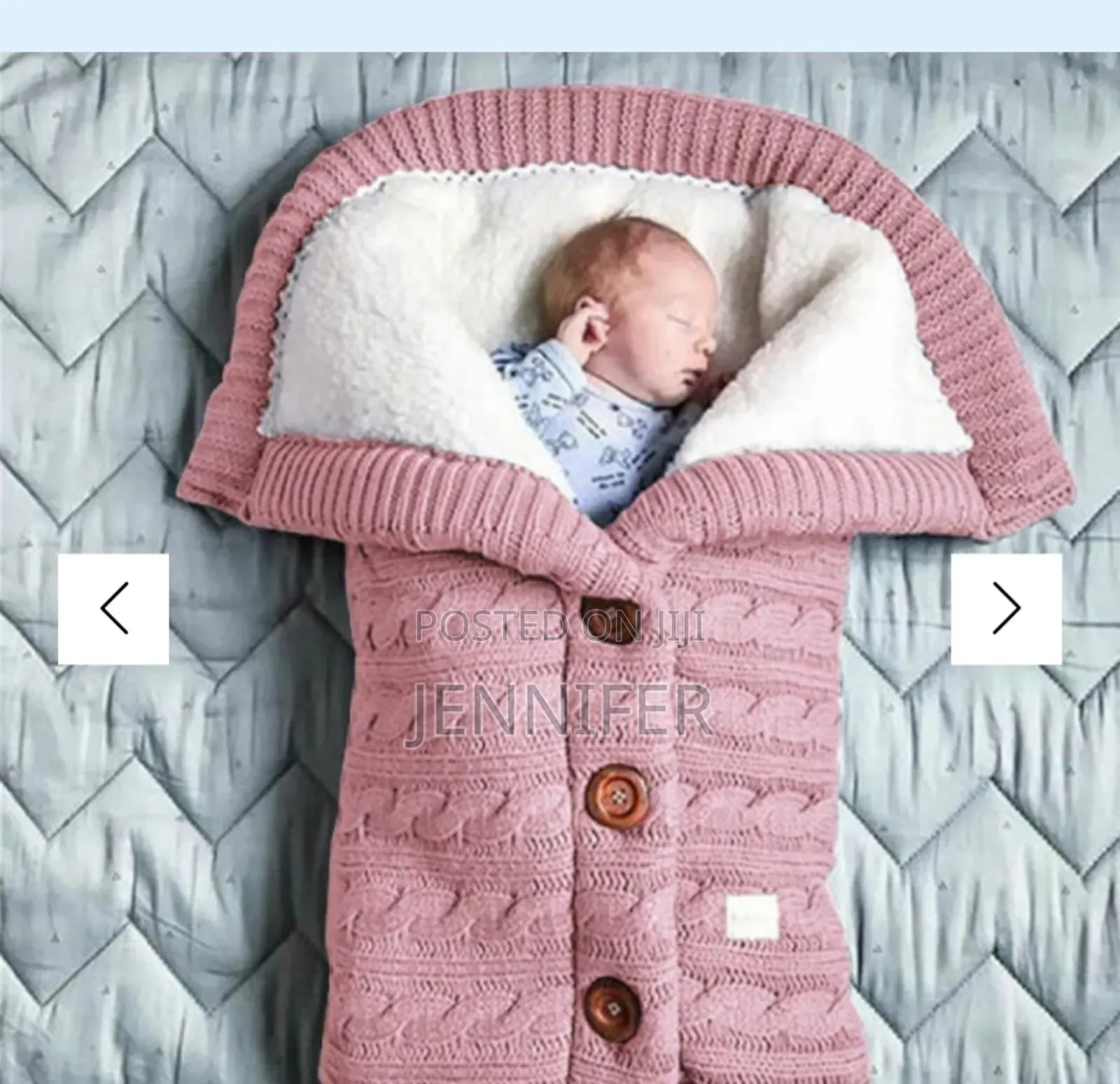 Original Newborn Button Knit Swaddle Wrap