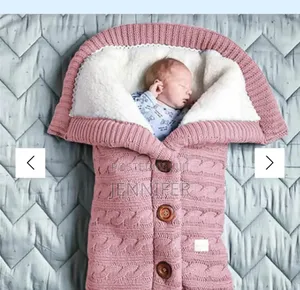 Original Newborn Button Knit Swaddle Wrap