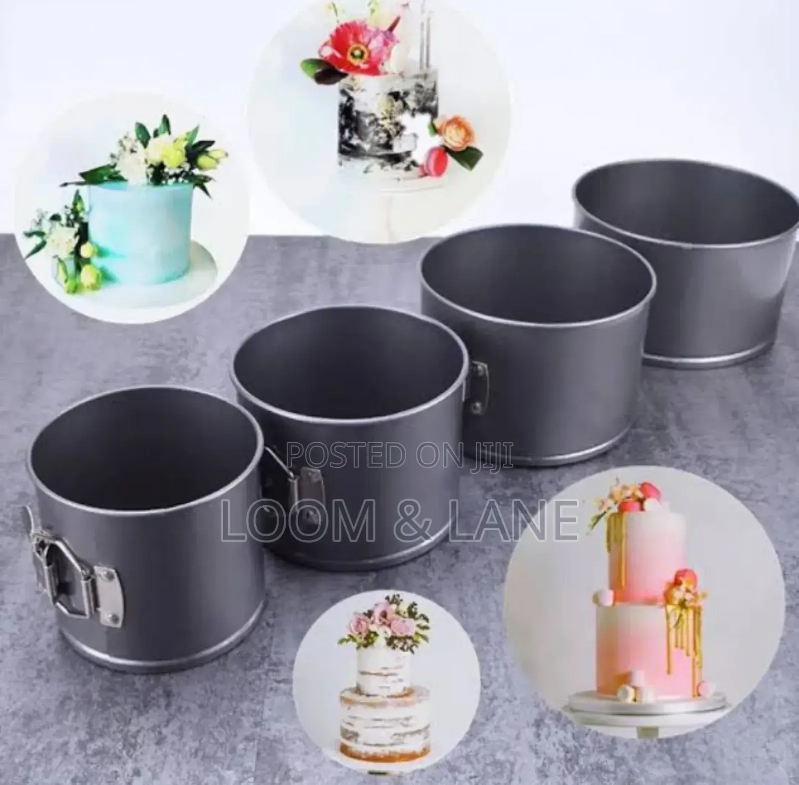 4 X Round Hinged Baking Mould