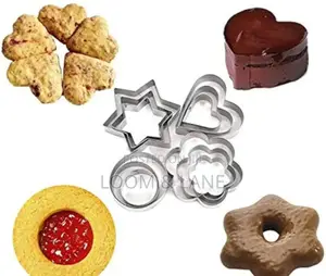 12pcs/Set Round Star Heart Flower Shaped Cookie Cutter