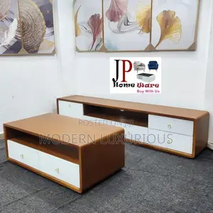 Coffe Table/ With Marble Effect /on Top Tv Stand/